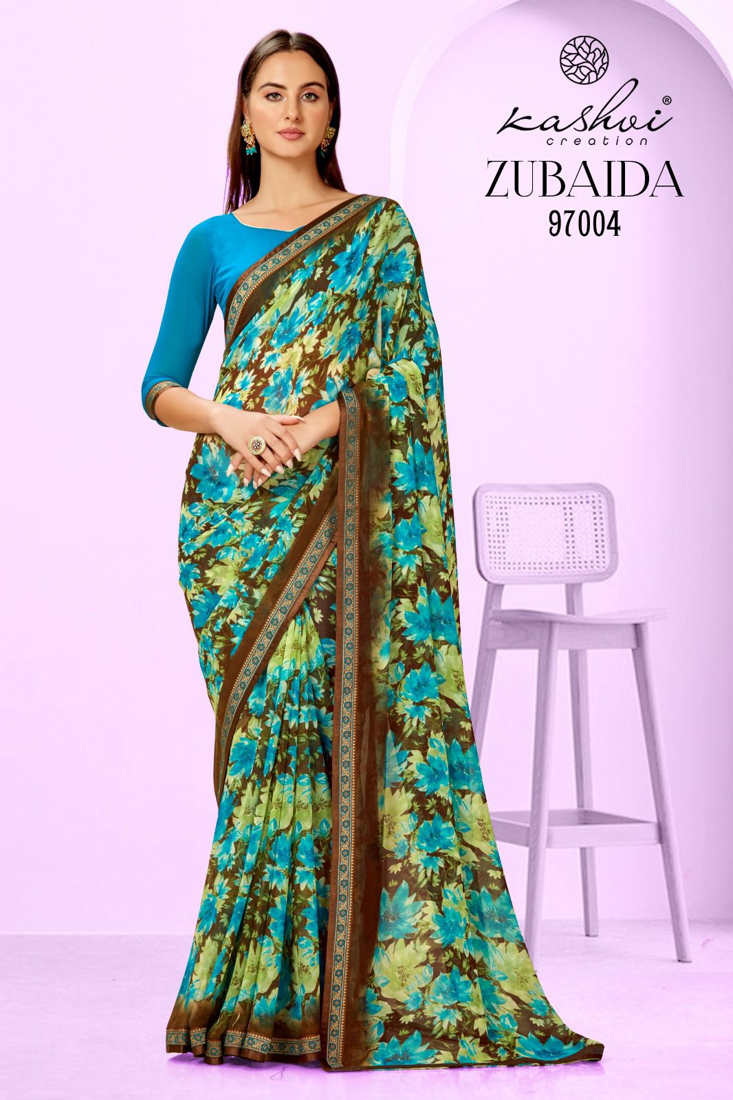 lt kashvi creation zubaida georgette exclusive print saree catalog