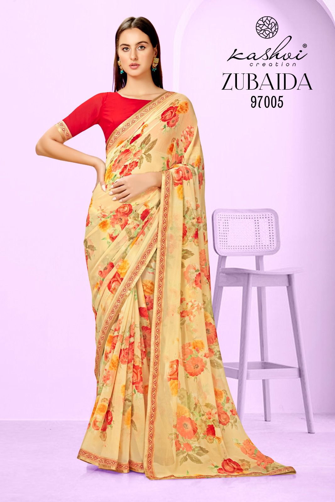 lt kashvi creation zubaida georgette exclusive print saree catalog