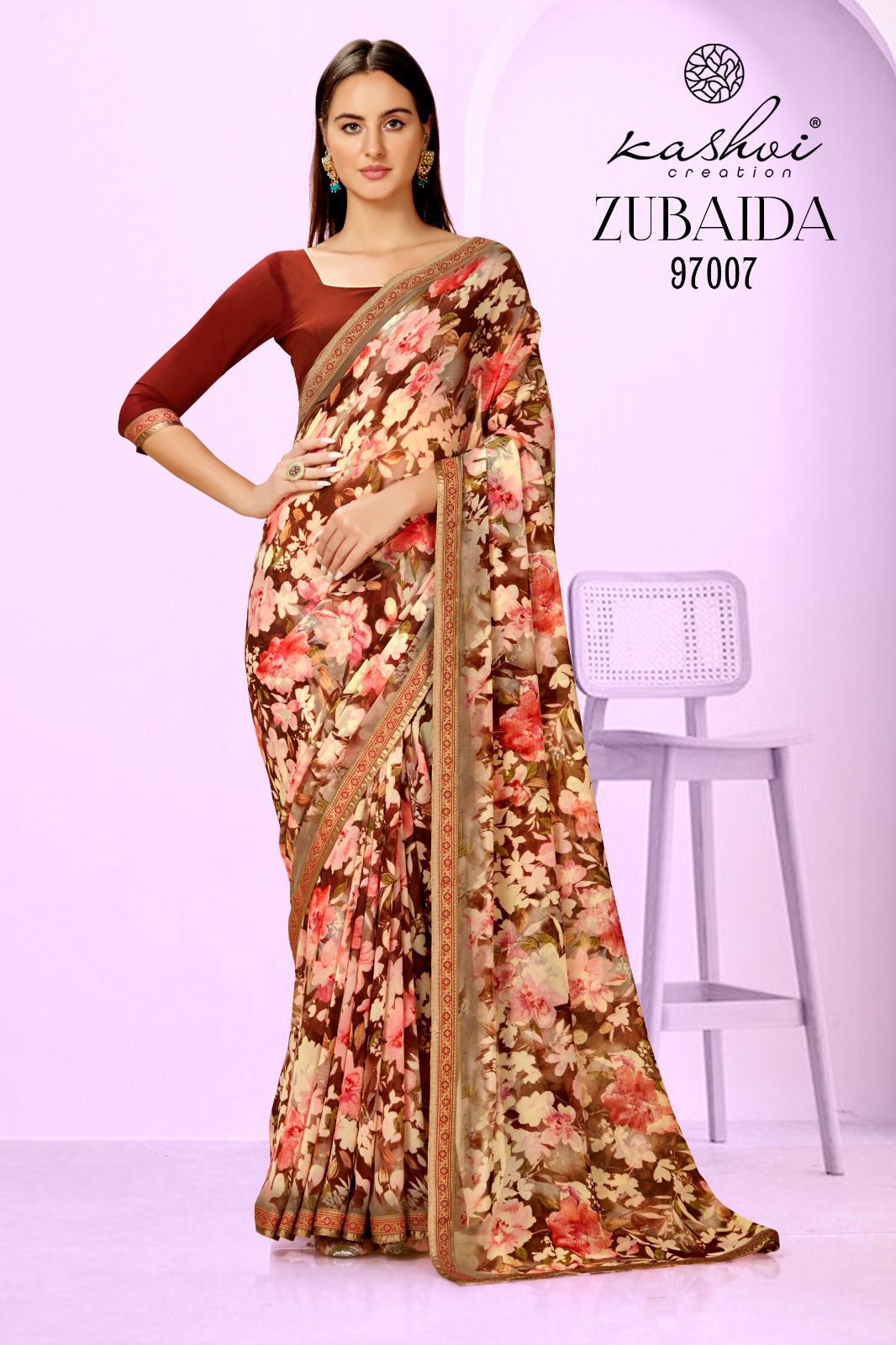 lt kashvi creation zubaida georgette exclusive print saree catalog