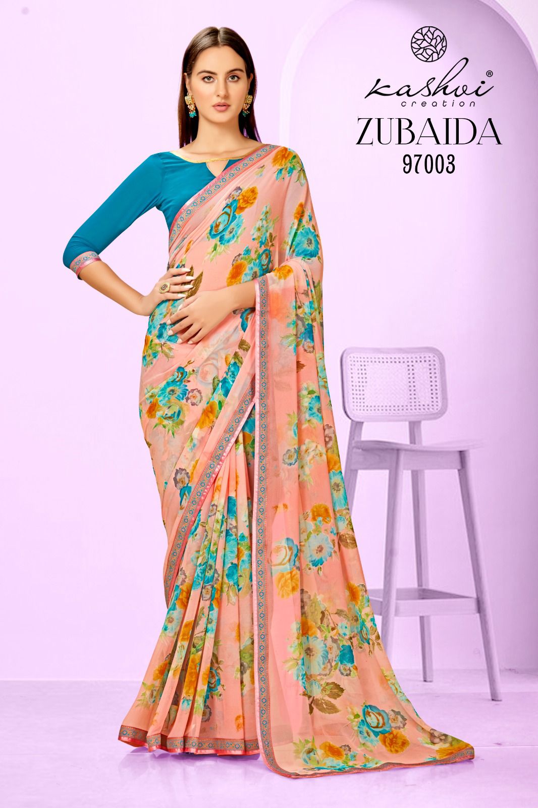 lt kashvi creation zubaida georgette exclusive print saree catalog