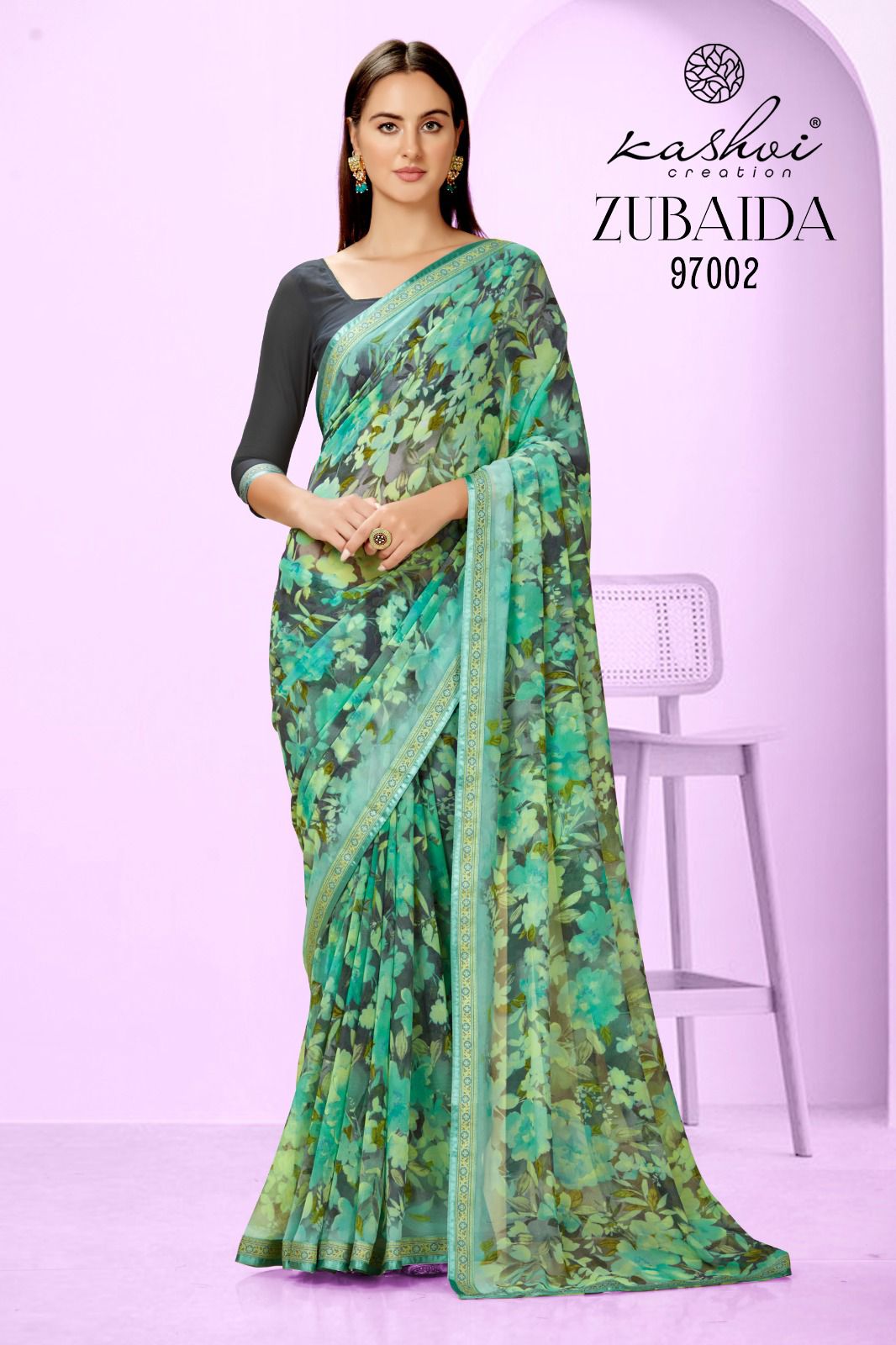 lt kashvi creation zubaida georgette exclusive print saree catalog