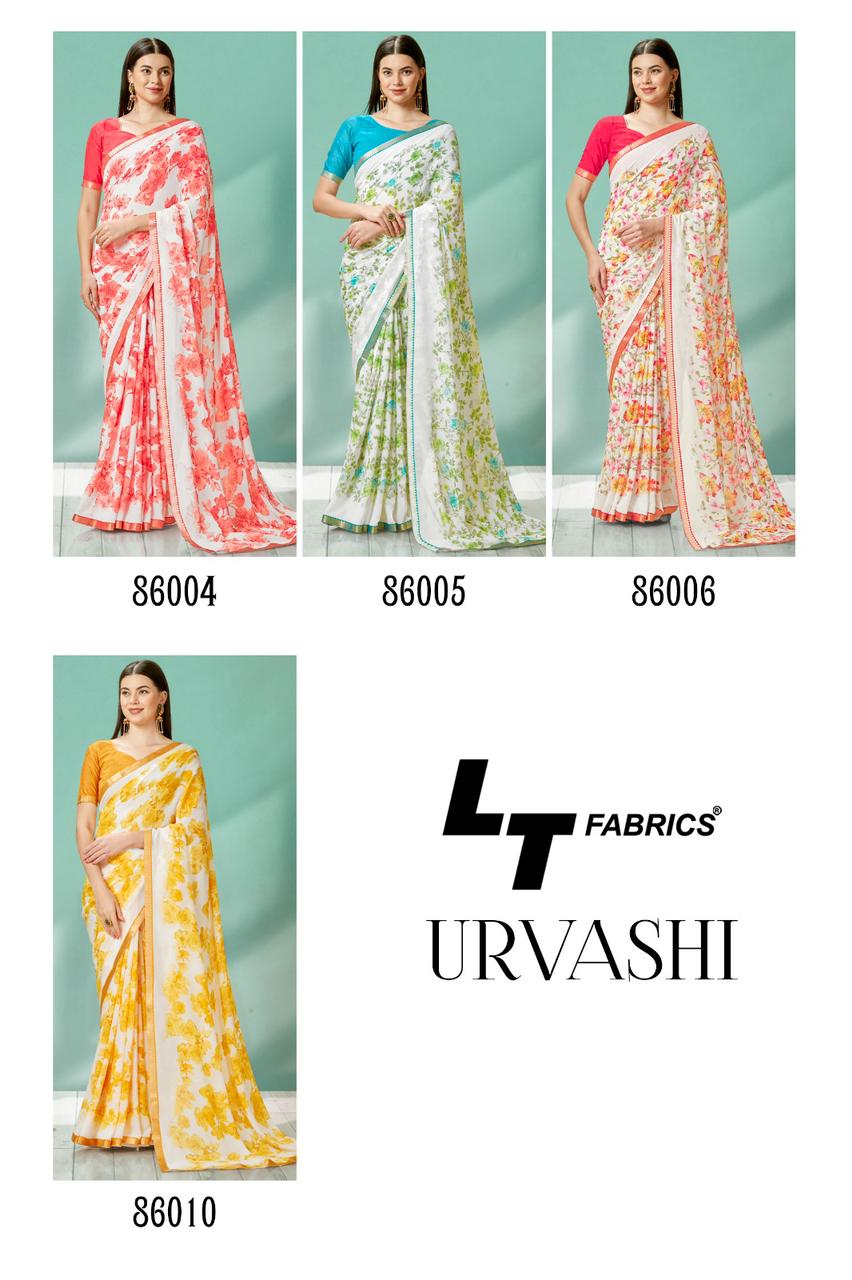 lt kasvi creation urvashi micro decent look saree catalog