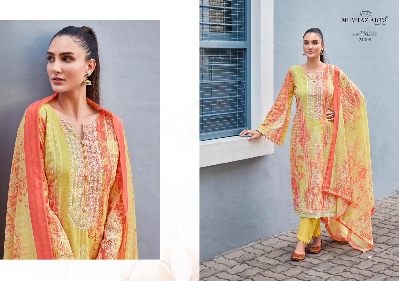 mumtaz art sooti dhage lawn camric catchy look salwar suit catalog