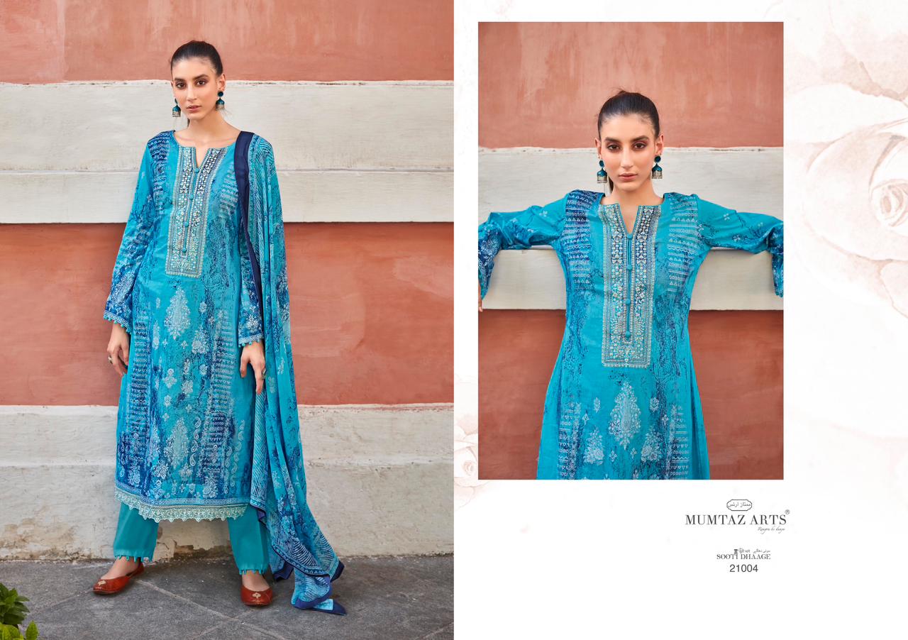 mumtaz art sooti dhage lawn camric catchy look salwar suit catalog