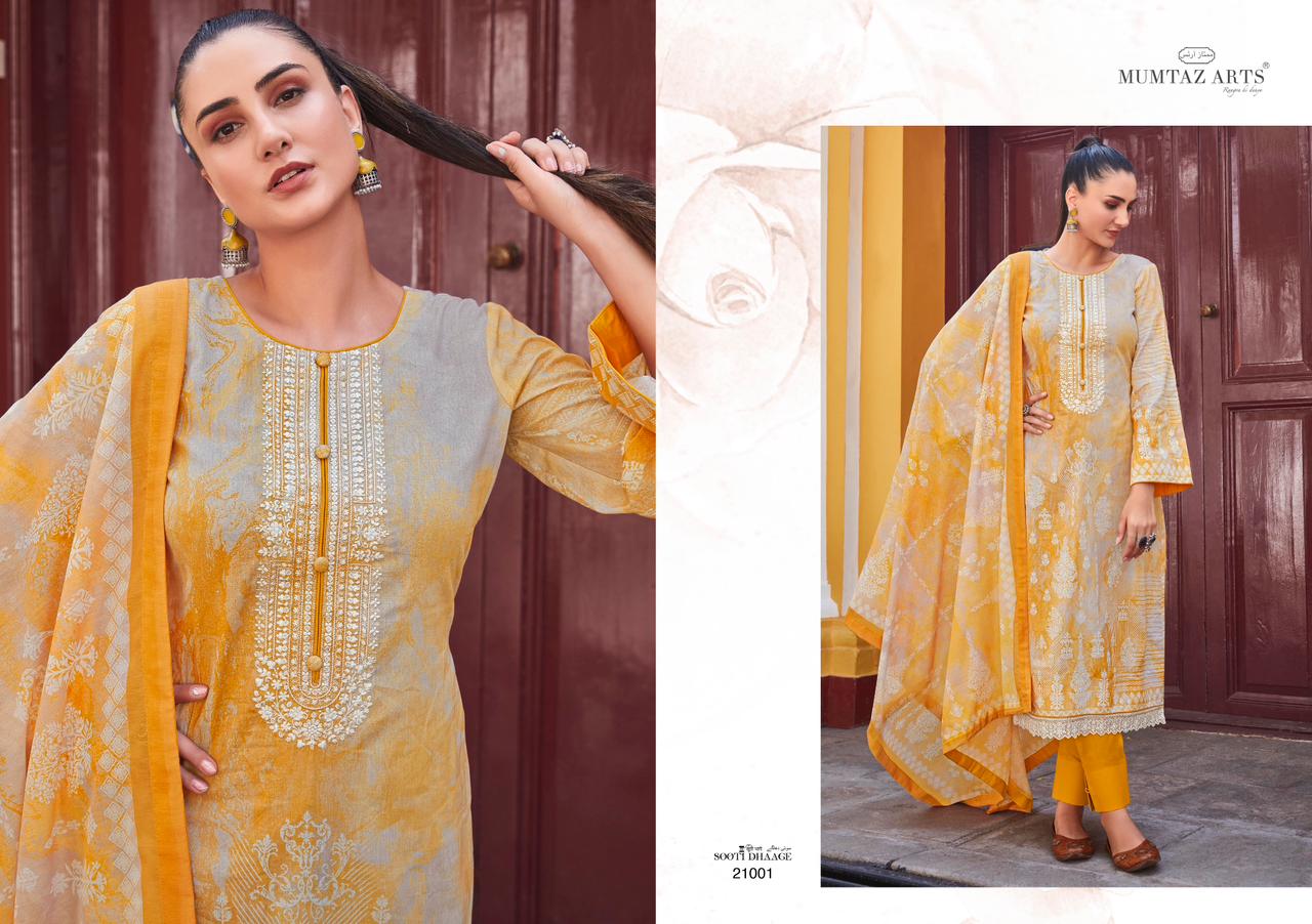 mumtaz art sooti dhage lawn camric catchy look salwar suit catalog