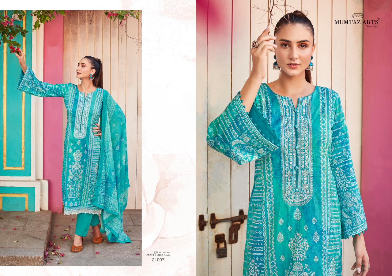 mumtaz art sooti dhage lawn camric catchy look salwar suit catalog