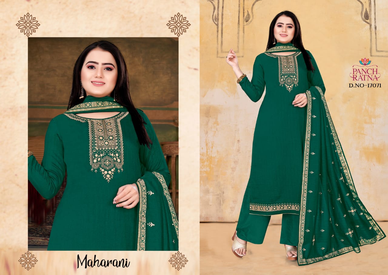 panch ratna maharani silk decent look salwar suit catalog