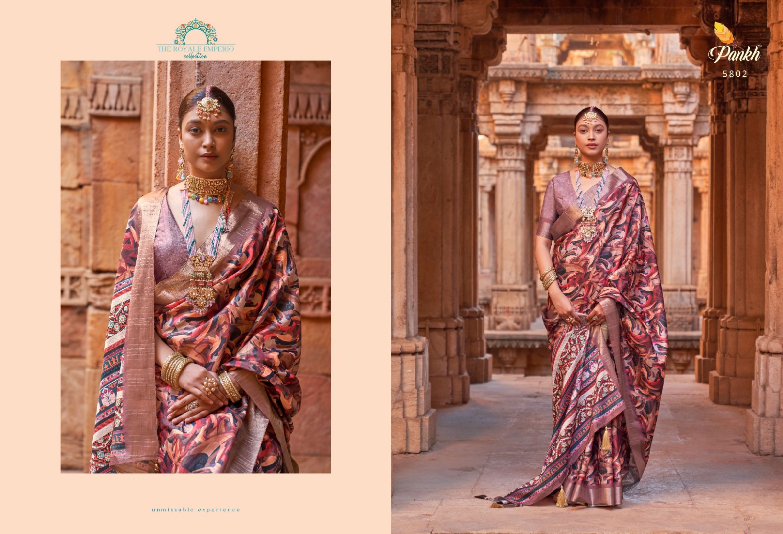 pink lotus pankh Karvaah vol 1 gotta silk catchy look saree catalog