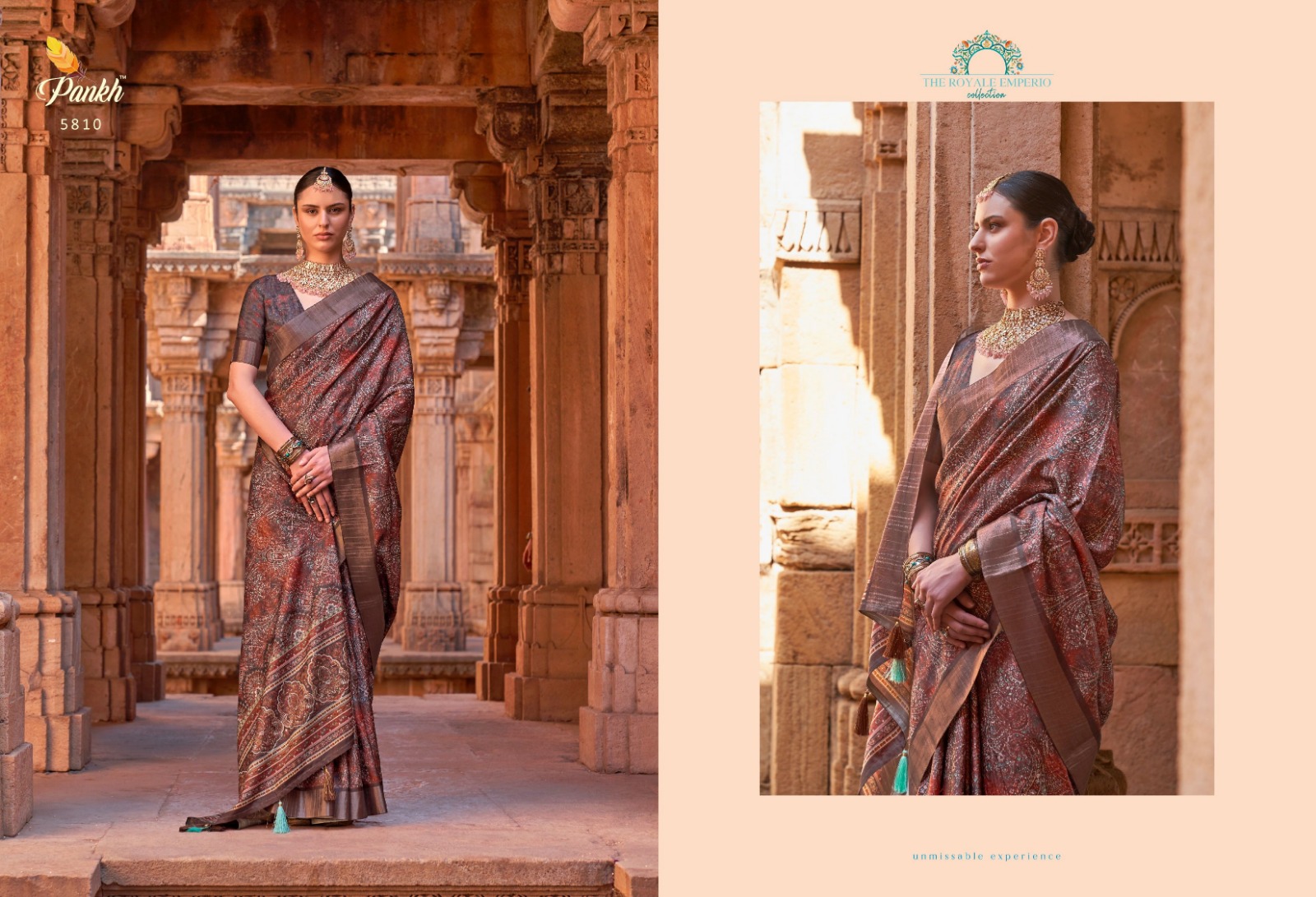 pink lotus pankh Karvaah vol 1 gotta silk catchy look saree catalog