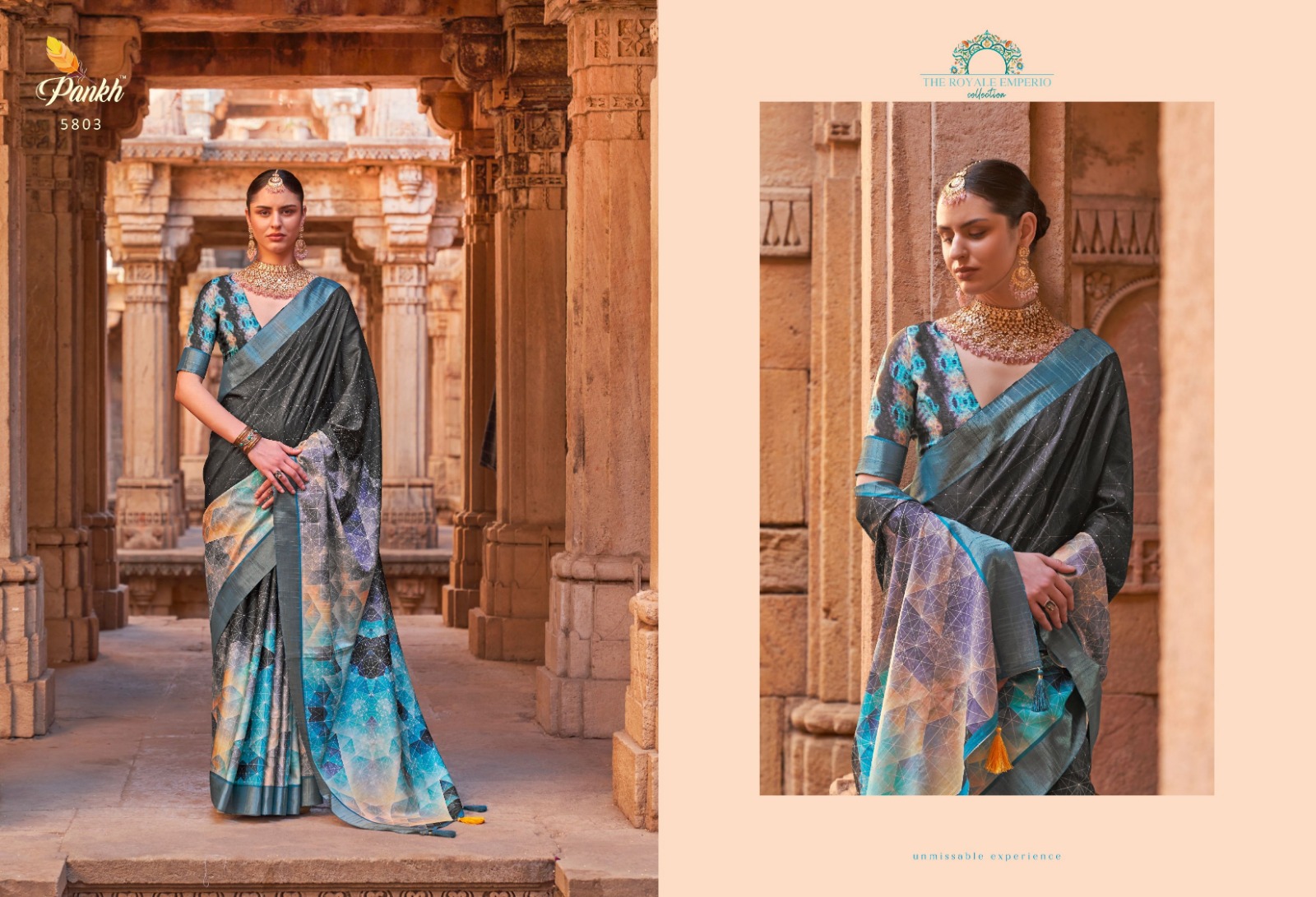 pink lotus pankh Karvaah vol 1 gotta silk catchy look saree catalog