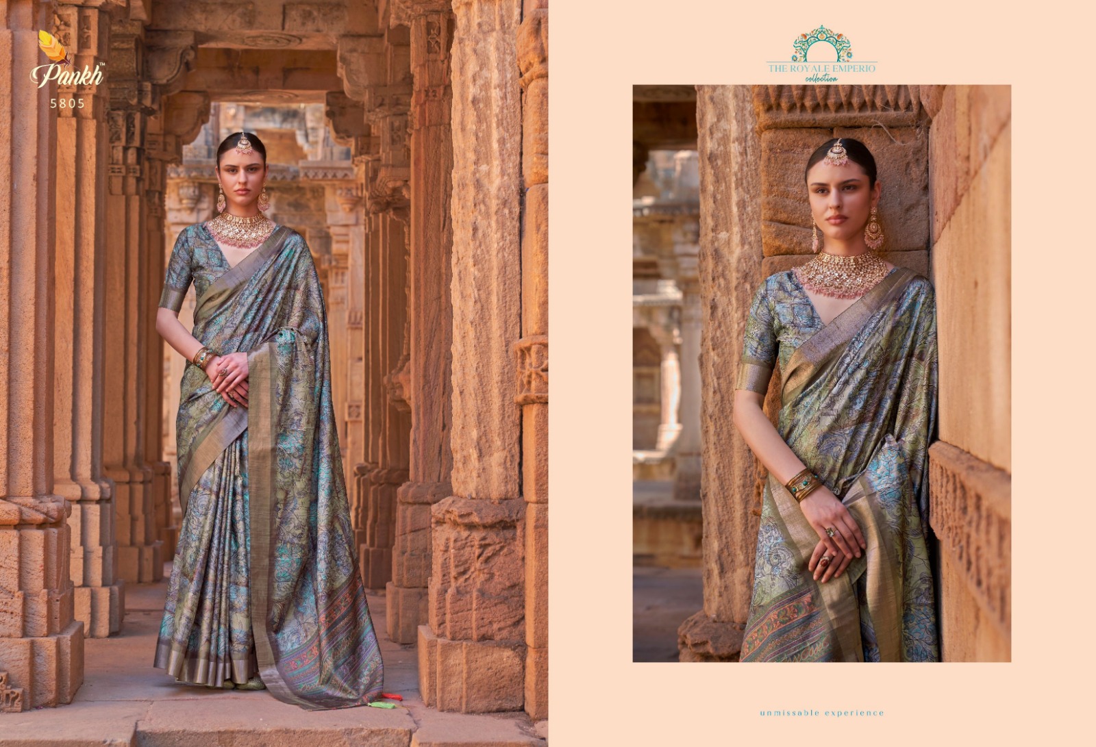 pink lotus pankh Karvaah vol 1 gotta silk catchy look saree catalog