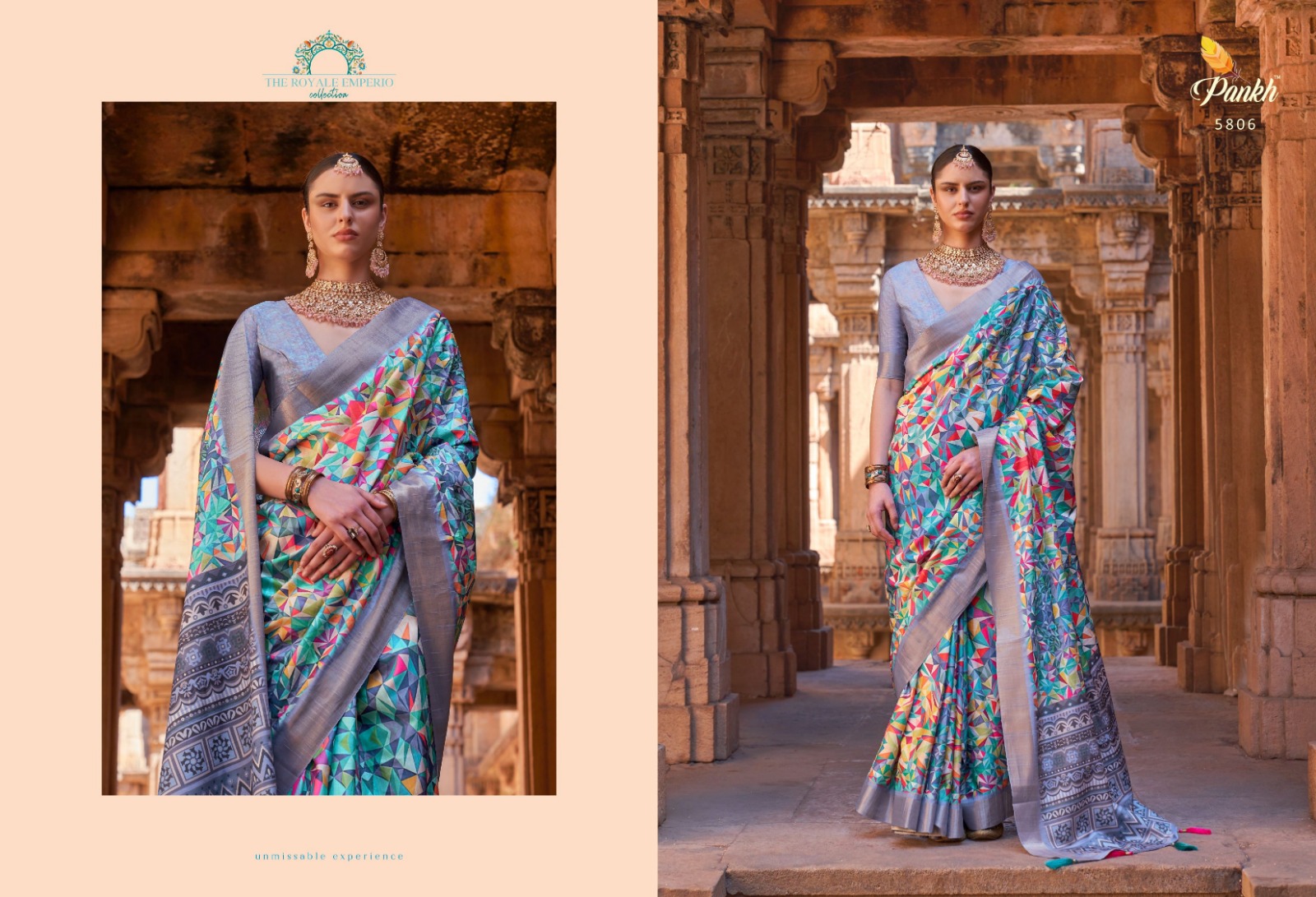 pink lotus pankh Karvaah vol 1 gotta silk catchy look saree catalog