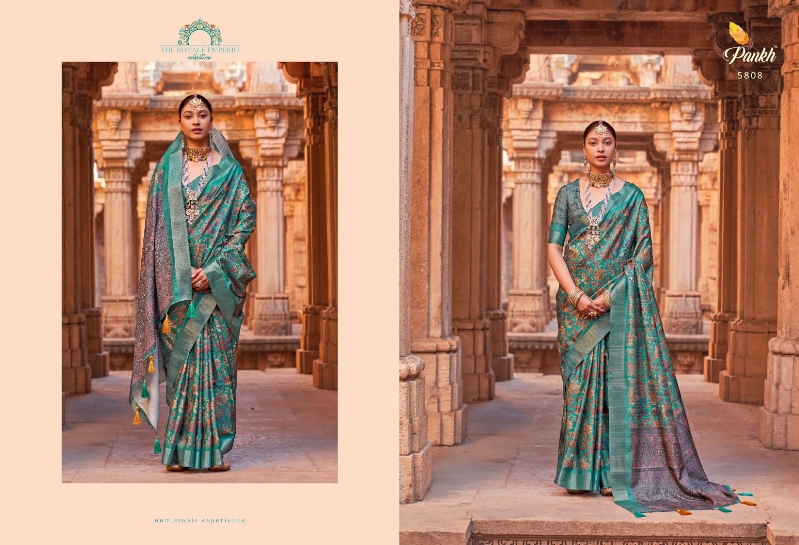 pink lotus pankh Karvaah vol 1 gotta silk catchy look saree catalog