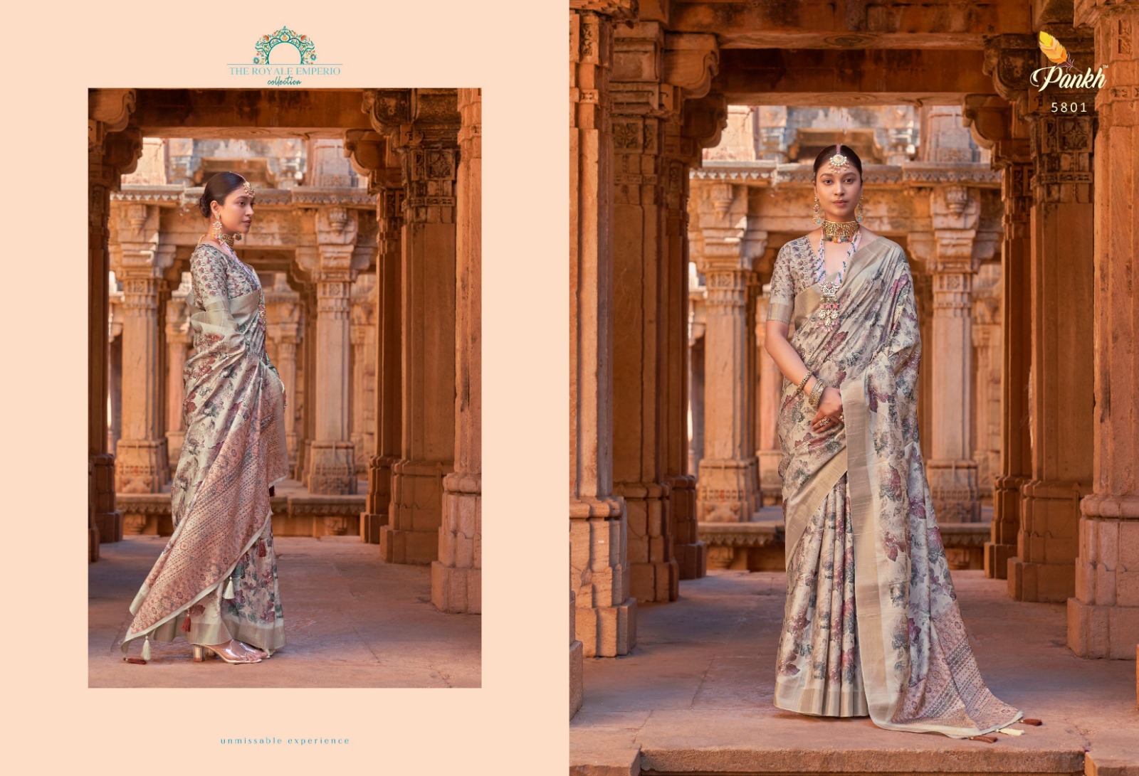 pink lotus pankh Karvaah vol 1 gotta silk catchy look saree catalog