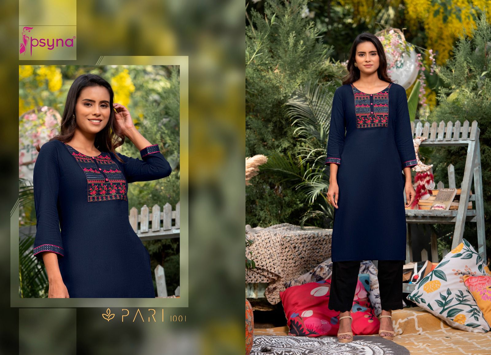 psyna pari 10 rayon elegant kurti catalog