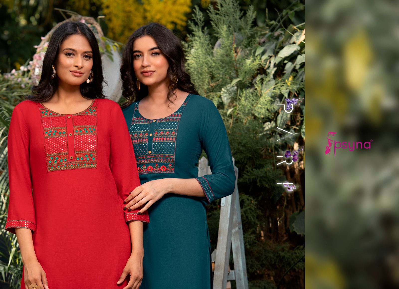 psyna pari 10 rayon elegant kurti catalog