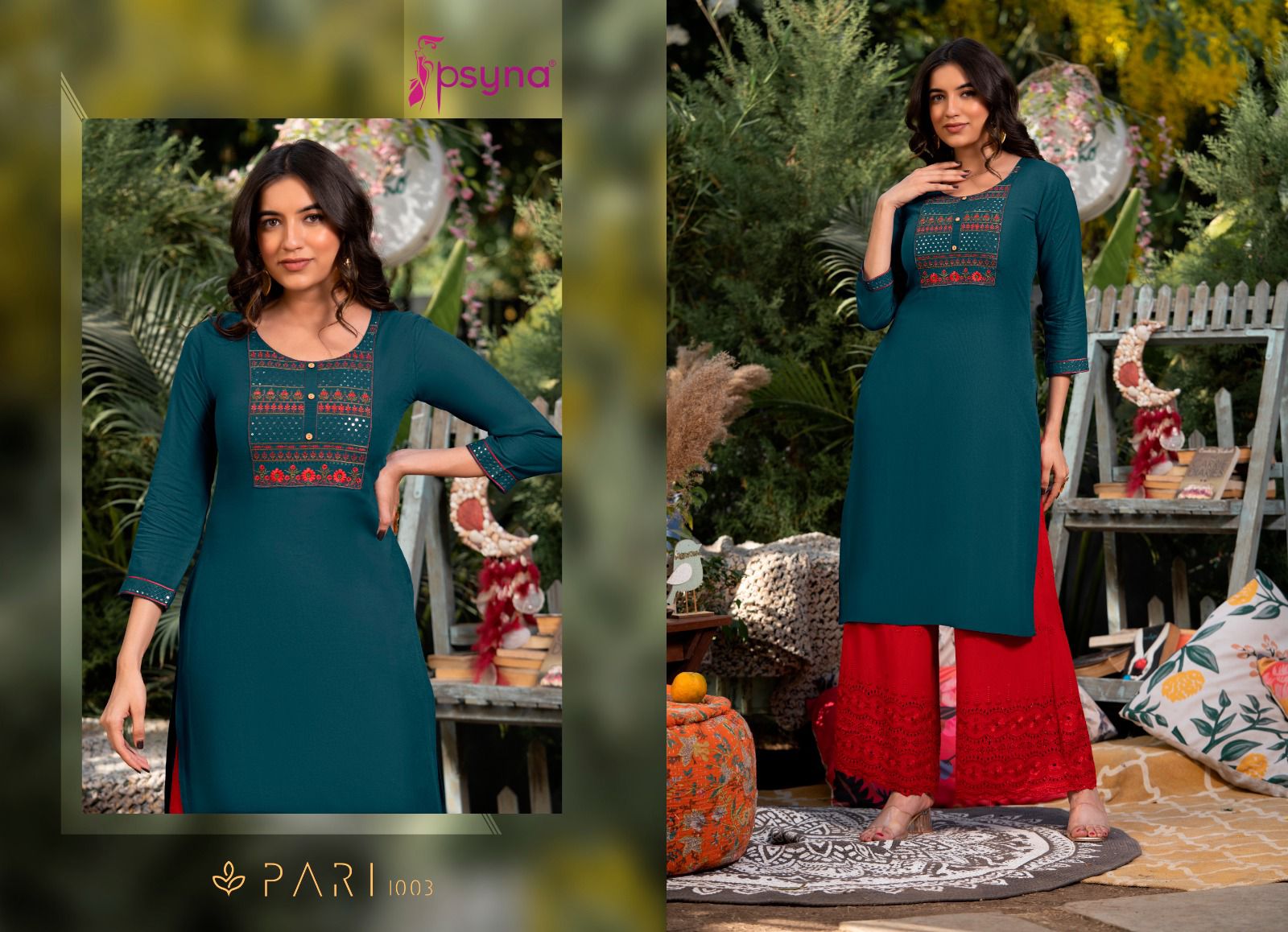 psyna pari 10 rayon elegant kurti catalog