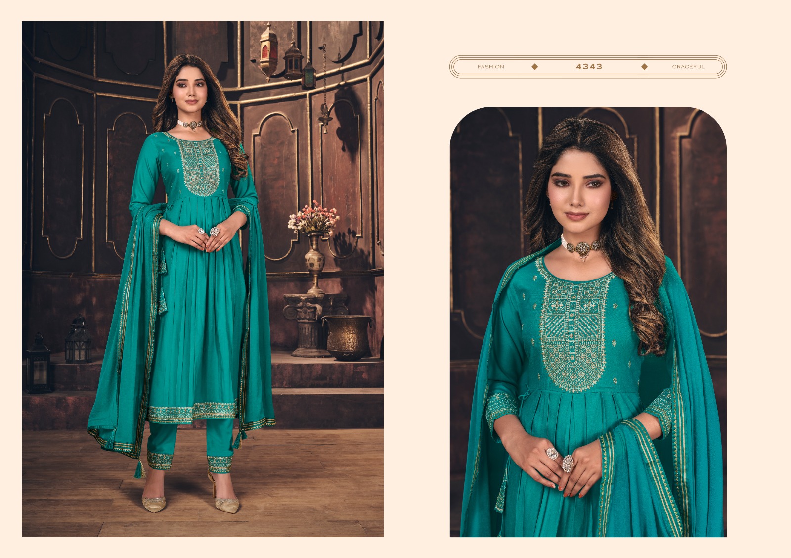 rangoon mahima rayon  decent embroidery look top bottom with dupatta catalog