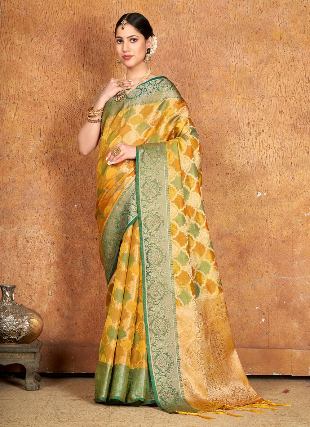 Sangam print ashika silk regal look saree catalog