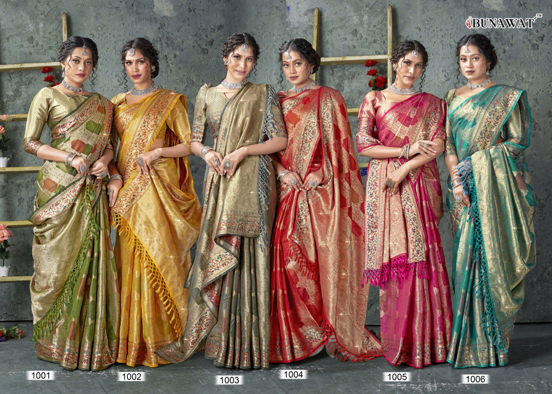 sangam print balam organza decent look saree catalog