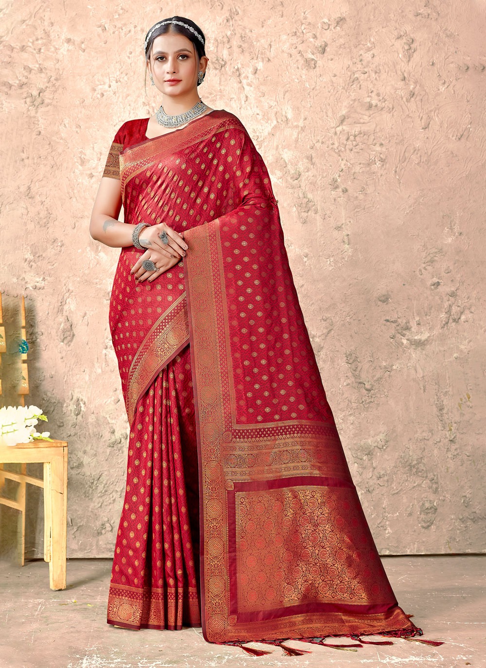 sangam print gulshan Kanjivaram Silk authentic fabrics saree catalog