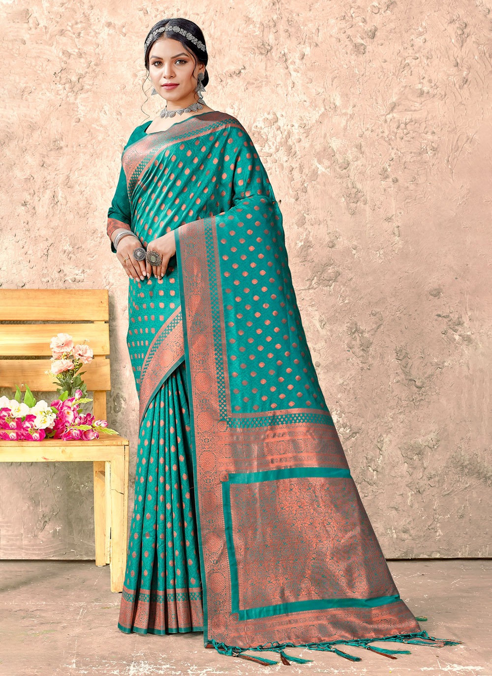 sangam print gulshan Kanjivaram Silk authentic fabrics saree catalog