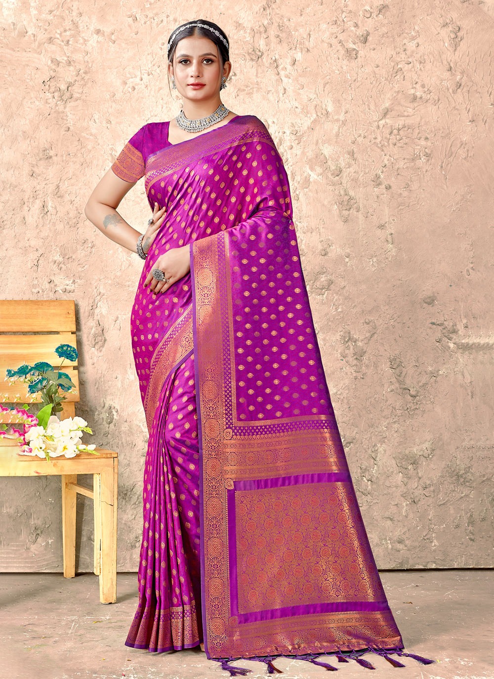 sangam print gulshan Kanjivaram Silk authentic fabrics saree catalog