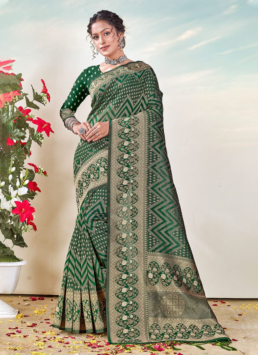 sangam print khushi organza new and modern look saree catalog