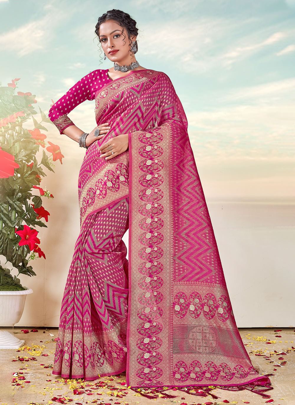 sangam print khushi organza new and modern look saree catalog