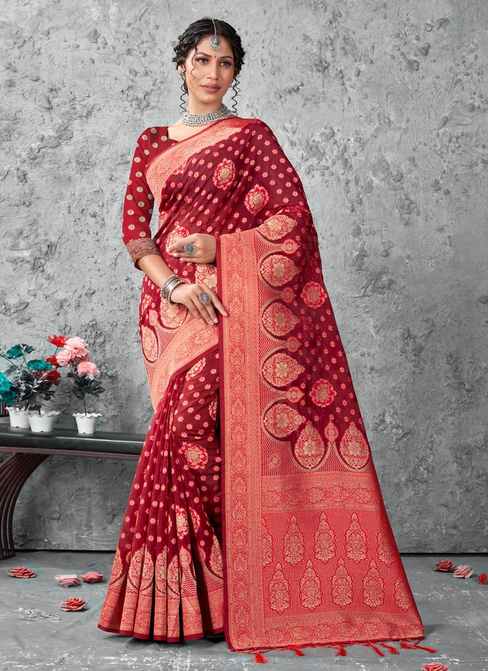 sangam print madhumati organza gorgeous look saree catalog