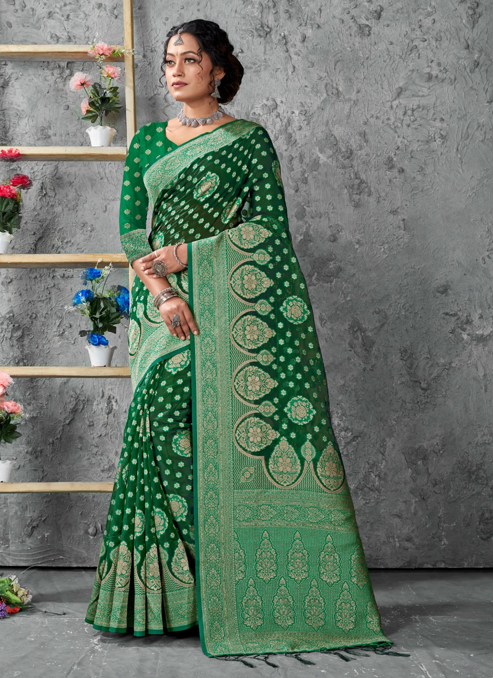 sangam print madhumati organza gorgeous look saree catalog