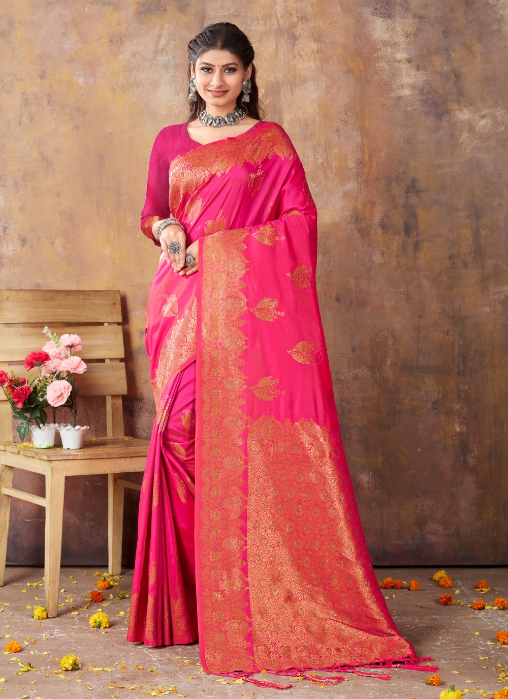 sangam print rajvanshi silk gorgeous look saree catalog