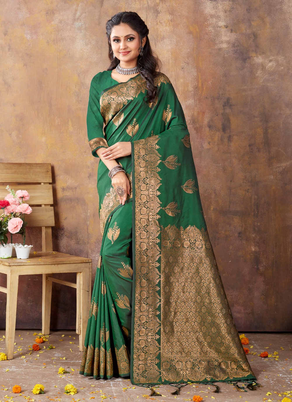 sangam print rajvanshi silk gorgeous look saree catalog