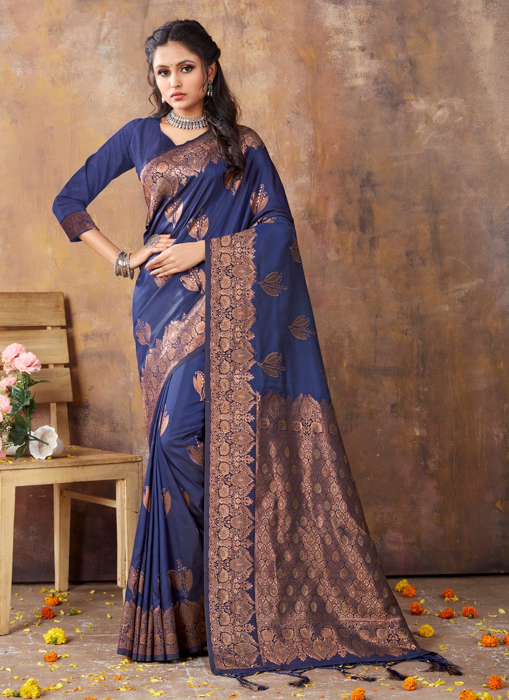 sangam print rajvanshi silk gorgeous look saree catalog