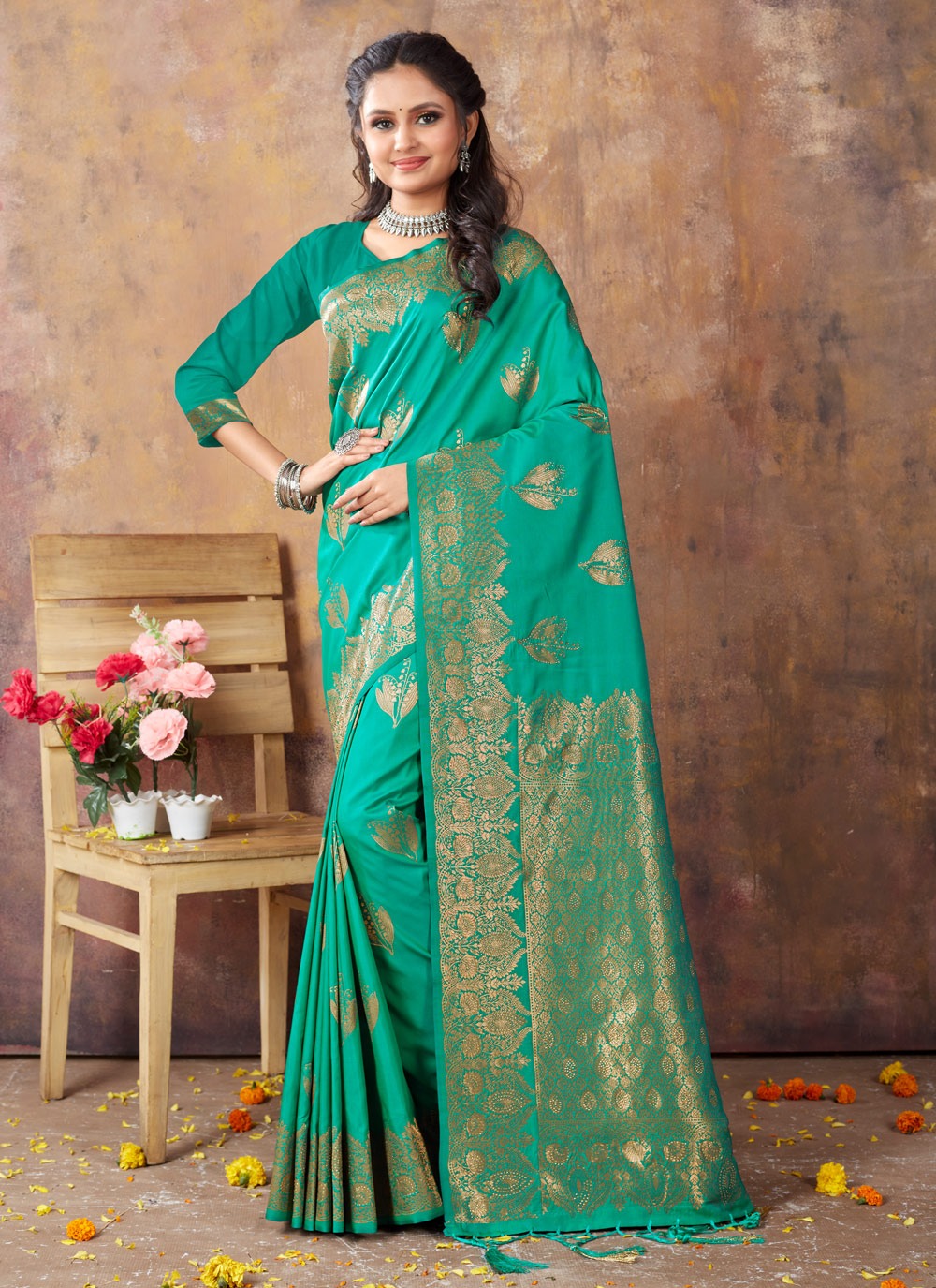 sangam print rajvanshi silk gorgeous look saree catalog