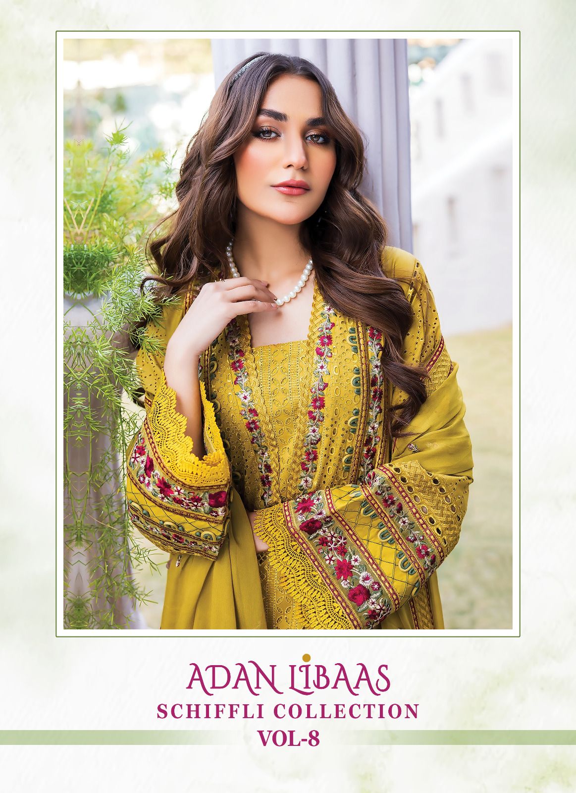 shree fabs adan libaas schiffli collection vol 08 cotton new and modern look salwar suit catalog