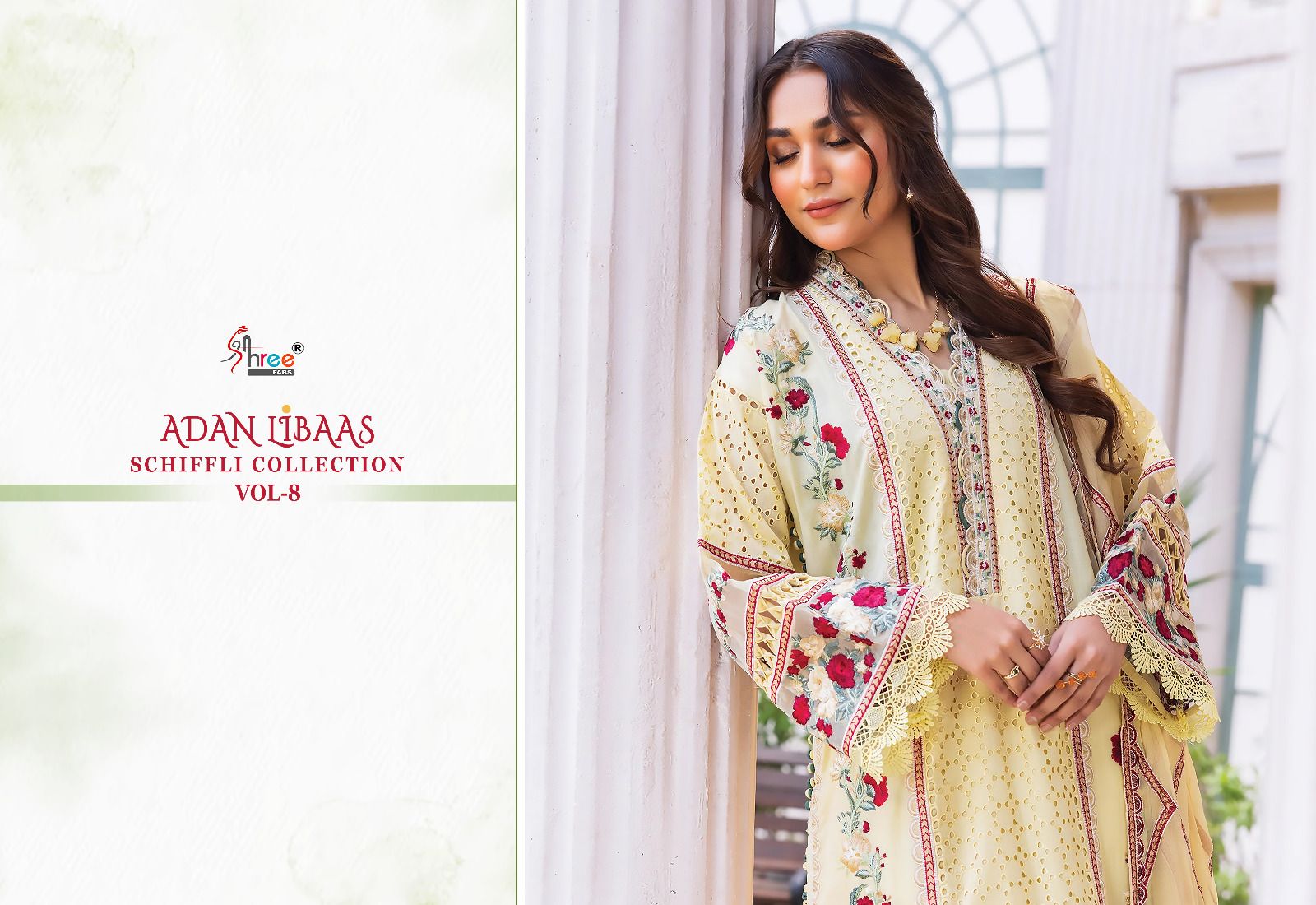 shree fabs adan libaas schiffli collection vol 08 cotton new and modern look salwar suit catalog