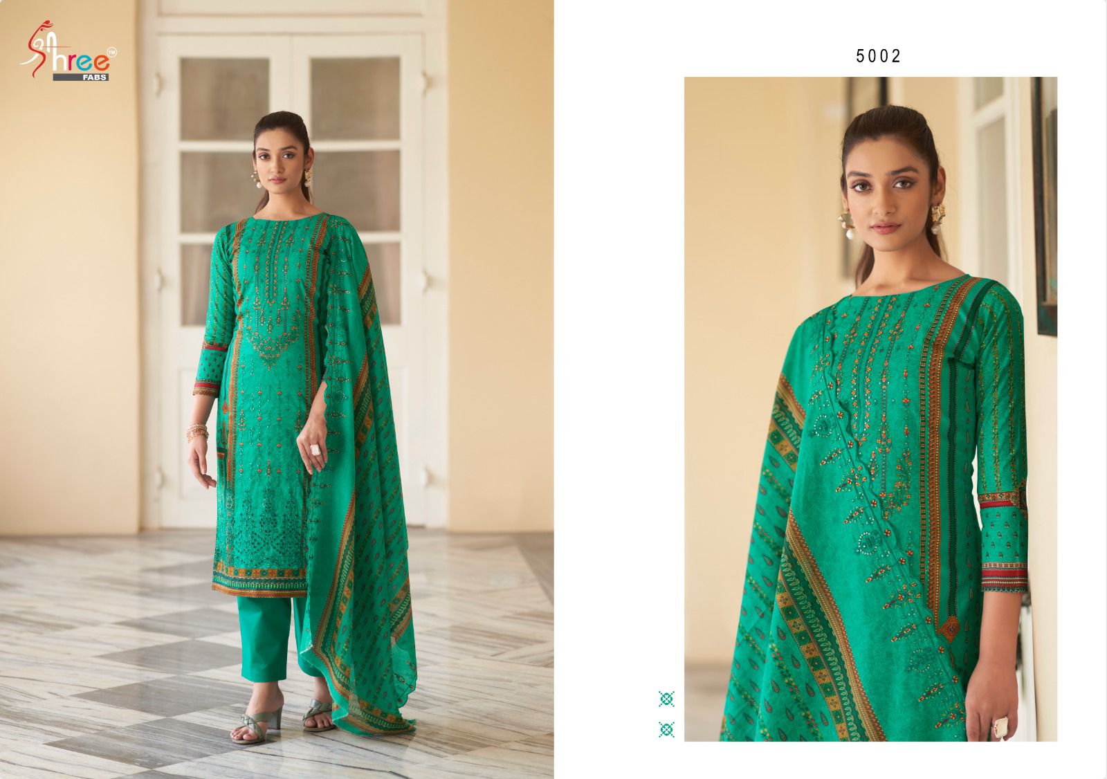 shree fabs bin saeed lawn collection vol 5 lawn astonishin look salwar suit  catalog