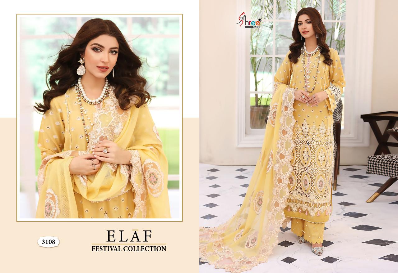 shree fabs elaf festival collection cotton gorgeous look salwar suit catalog