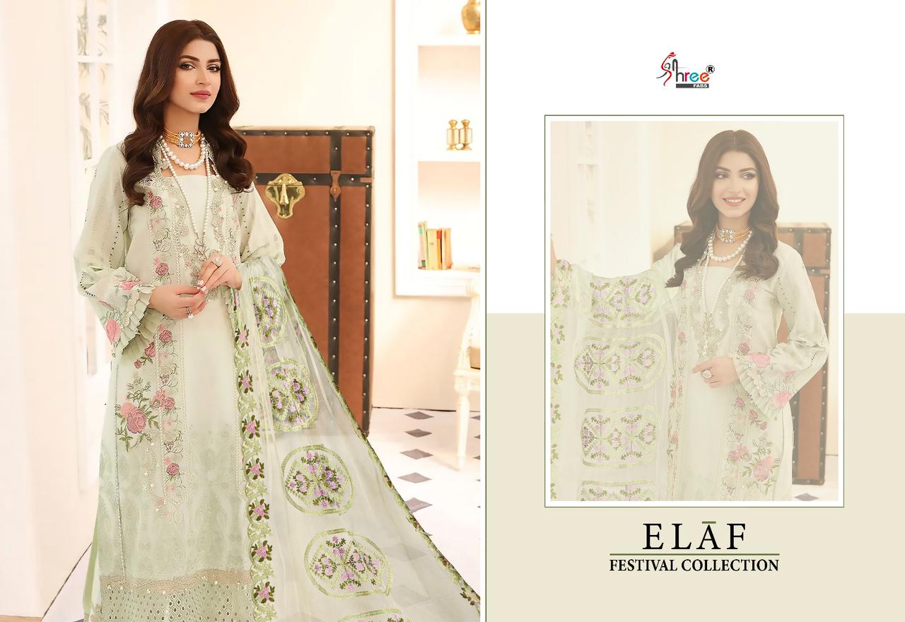 shree fabs elaf festival collection cotton gorgeous look salwar suit catalog