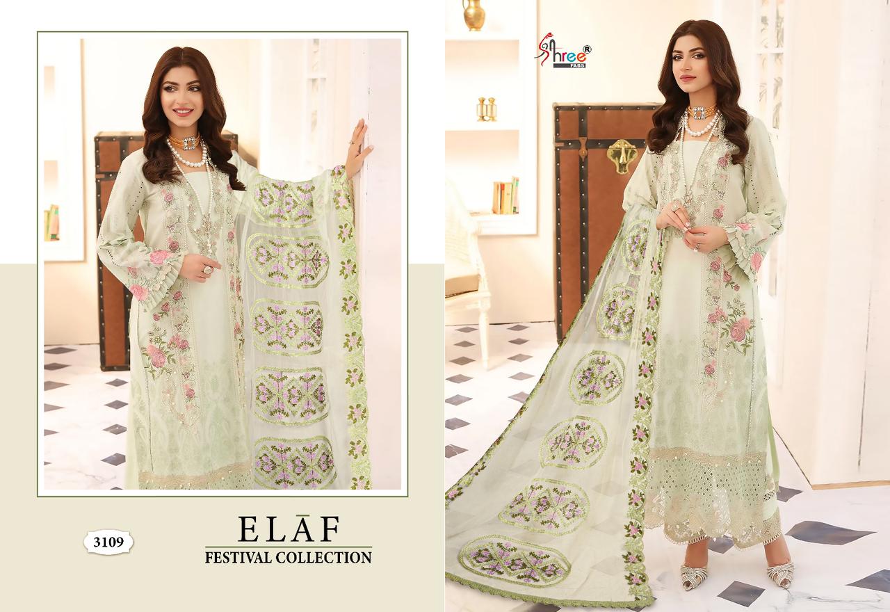 shree fabs elaf festival collection cotton gorgeous look salwar suit catalog