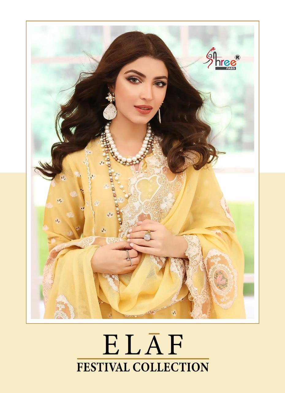 shree fabs elaf festival collection cotton gorgeous look salwar suit catalog