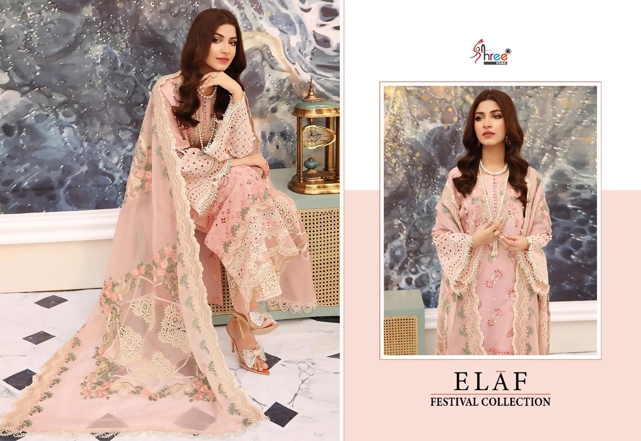 shree fabs elaf festival collection cotton gorgeous look salwar suit catalog