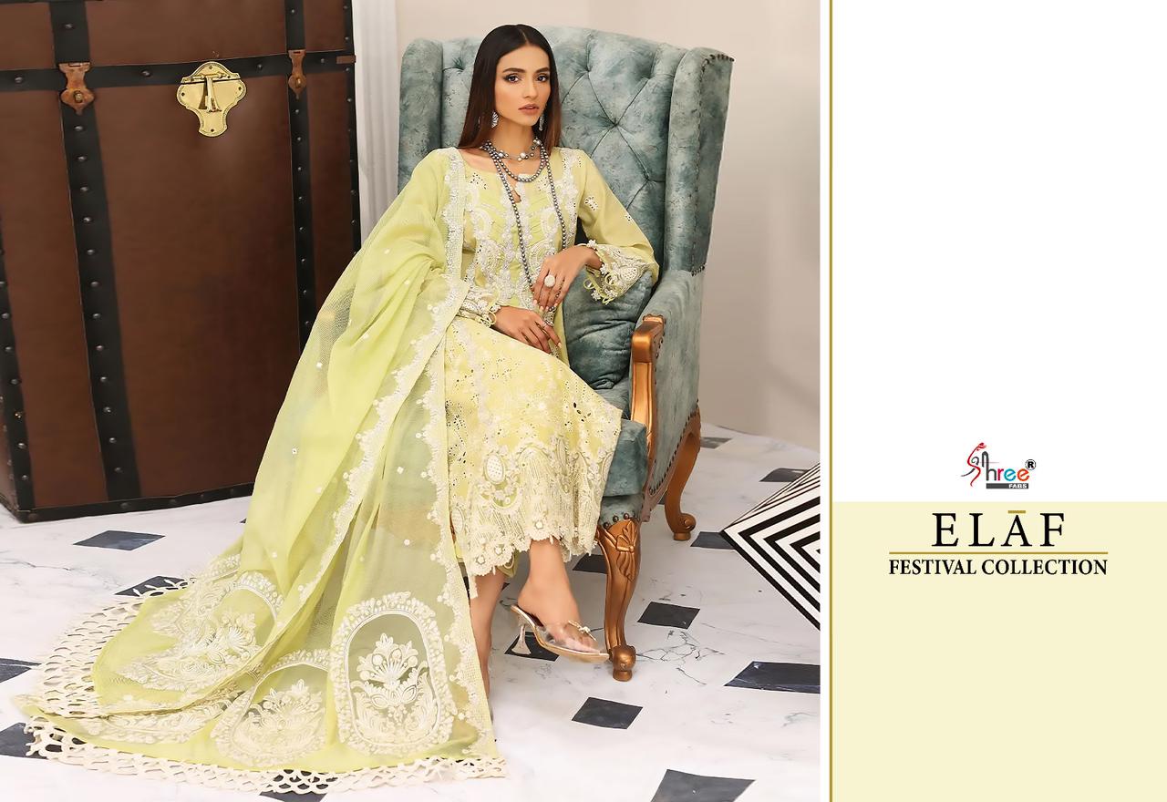 shree fabs elaf festival collection cotton gorgeous look salwar suit catalog