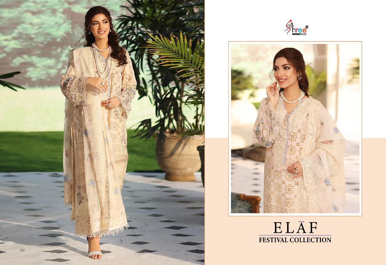 shree fabs elaf festival collection cotton gorgeous look salwar suit catalog