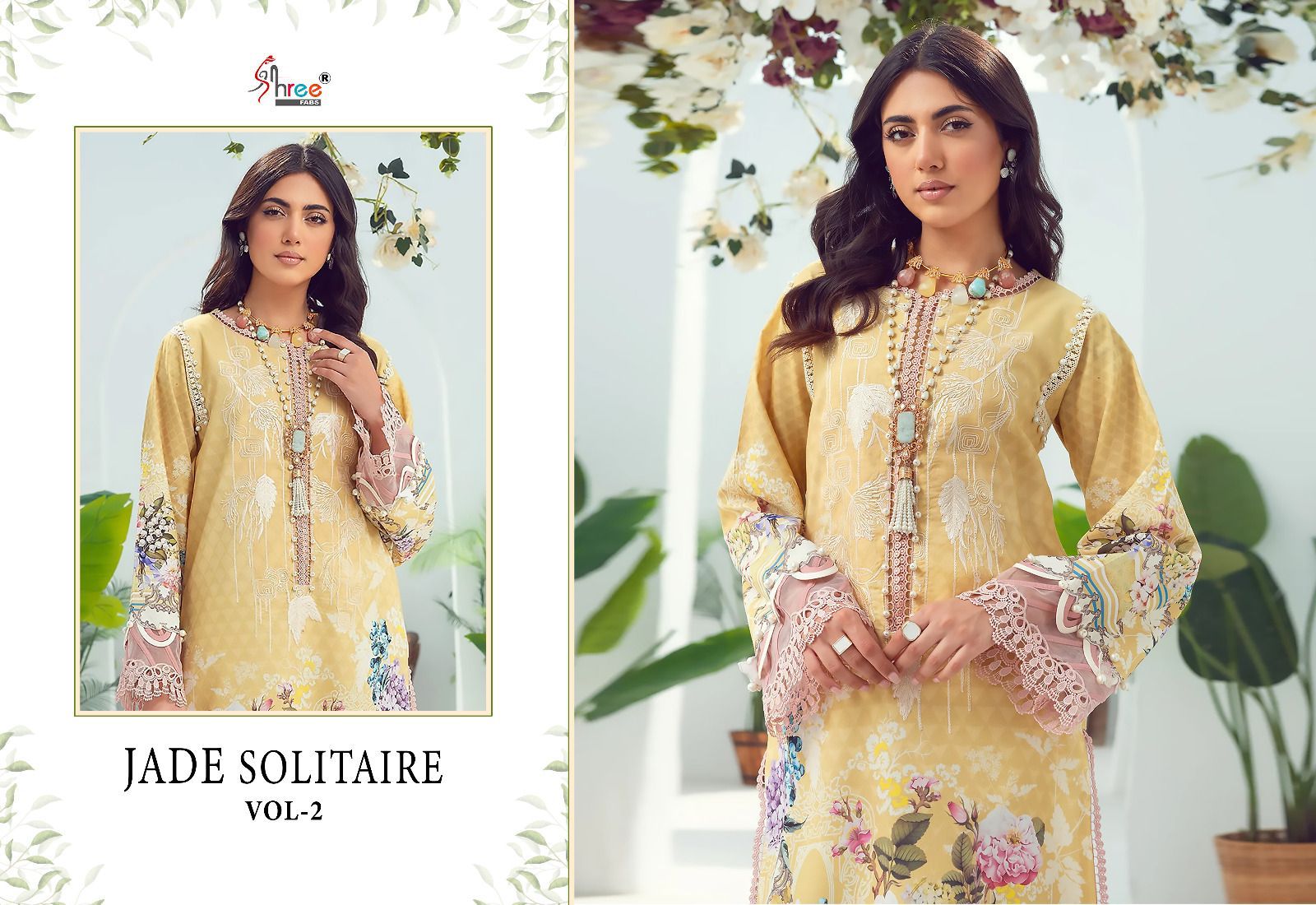 shree fabs jade solitaire 02 cotton decent embrodiery look salwar suit with cotton dupatta catalog