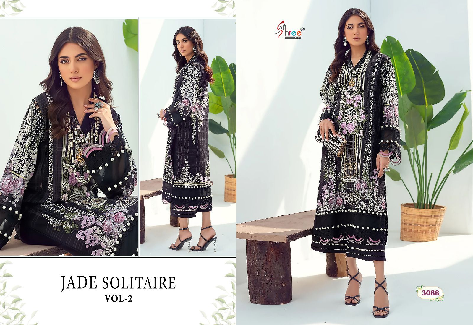 shree fabs jade solitaire 02 cotton exclusive print salwar suit with chiffon dupatta catalog