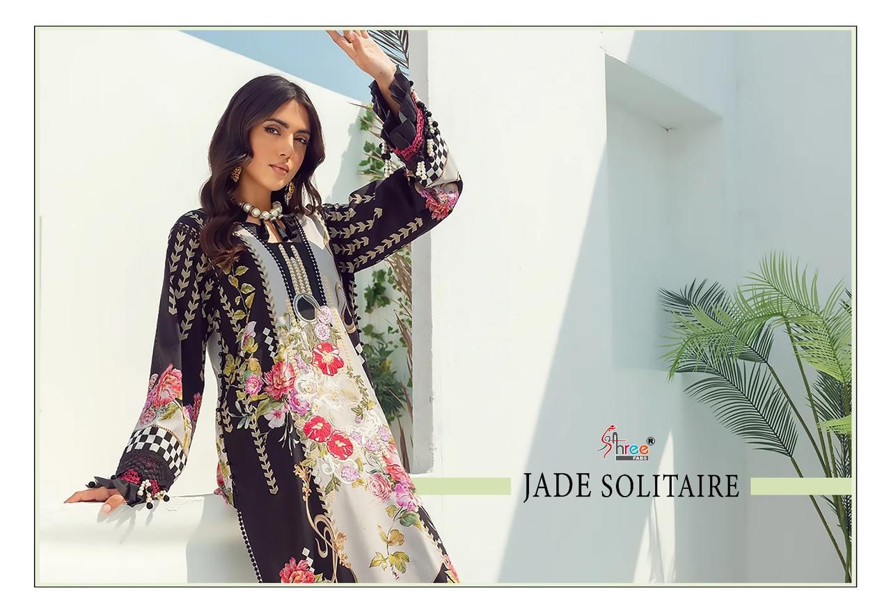 shree fabs jade solitaire cotton catchy look salwar suit with chiffon dupatta catalog