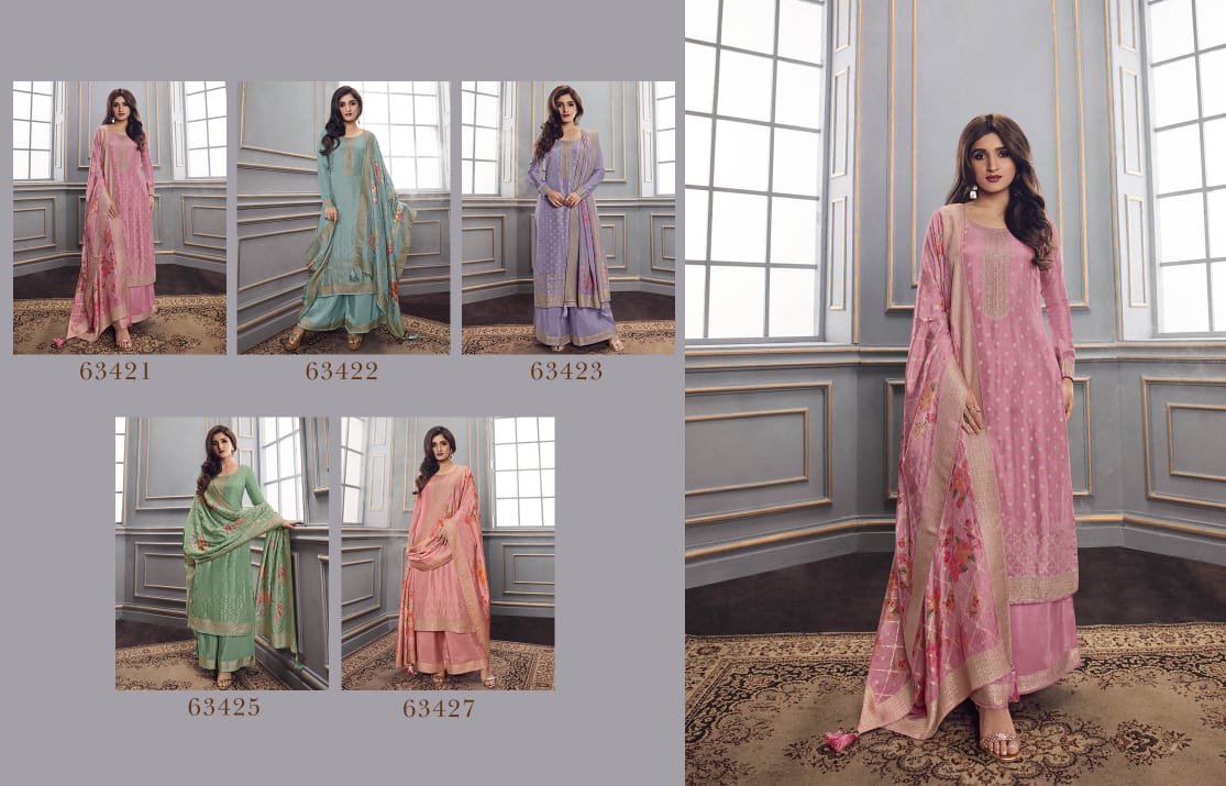 vinay fashion kaseesh zareena vol 7 dola jaquard gorgeous look gawon catalog