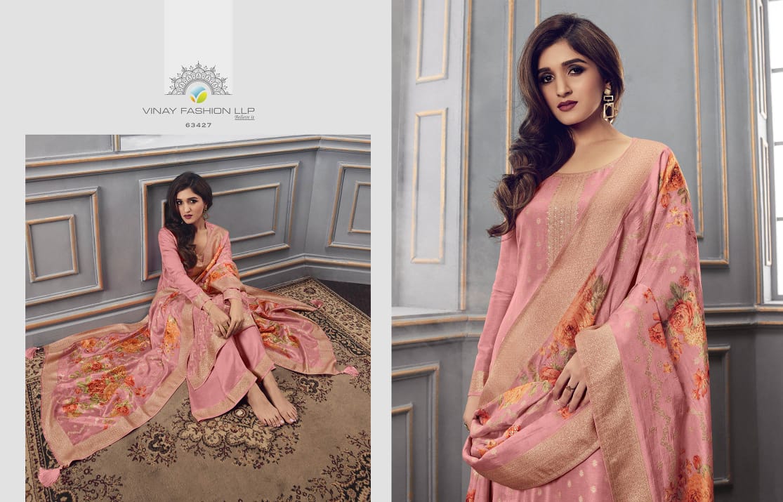 vinay fashion kaseesh zareena vol 7 dola jaquard gorgeous look gawon catalog